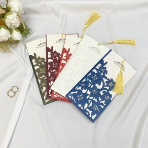 <span class=keywords><strong>Carte</strong></span> d'invitation de mariage découpée au laser en papier bon marché à prix d'usine - Product Image 1