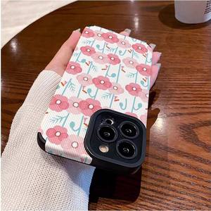 Vendita calda <span class=keywords><strong>rosa</strong></span> stampa fiore TPU pelle artificiale custodia per Iphone 8 X Xr Xs 11 12 <span class=keywords><strong>13</strong></span> 14 16 17 Pro Max - Product Image 4