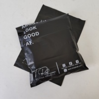 Sacs d'expédition de luxe personnalisés avec logo imprimé, sacs d'expédition en polyéthylène noir imprimés