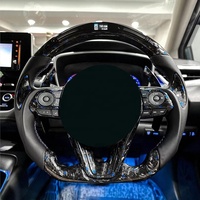 Setir Mobil Balap Serat Karbon Forged dengan Lampu LED Pelindung Setir Sport untuk Toyota Corolla