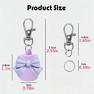 New GLOSSGRL Lip Gloss Keychain Cap, Portable Clip-on Lip Balm Holder for Keychain, Stylish Lip Gloss Container - Product Image 2