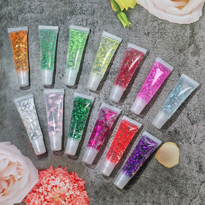 Brillo Labial Transparente con Purpurina de Flor de Cerezo y Estrella, 10g, Aceite Labial Líquido con Purpurina para Maquillaje Femenino - Product Image 1