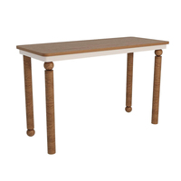Table de salle à manger en bois massif traditionnelle pour hôtel, restaurant, conférence, multifonctionnelle, commerciale, durable, avec mousse haute densité, longue