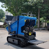 Véhicules de transport agricoles, capacité de charge 500 kg, camion à benne hydraulique sur chenilles, camion à benne compact.