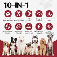 Friandises à mâcher molles riches en protéines pour chiens, pour la croissance musculaire, gain de masse, pour chiens de tous âges, bien-être, croissance musculaire, stimulant immunitaire, 120 unités, OEM