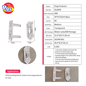 Protector de Enchufes de Plástico Blanco Prodigy con 8 Bloqueos + 1 Llave, de Instalación Rápida para Bebés y Niños, Aplicable a Brasil y Uruguay - Product Image 3