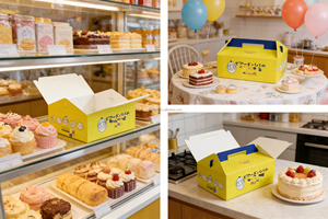 Caja Inclinada Ecológica y Reciclable para Mini Galletas y Pasteles, Tamaño 3.5, Diseño Personalizado, Presentación Elegante, Regalo de Panadería - Product Image 3