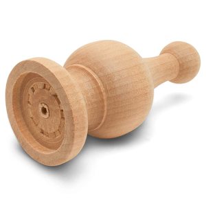 Embouts décoratifs en bois naturel non fini pour mât de drapeau, robustes, pour poteau de lit, tringle à <span class=keywords><strong>rideau</strong></span>, artisanat DIY pour usage intérieur, maison - Product Image 4