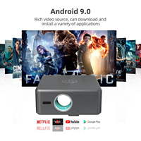 Projecteur intelligent Android A-mazon FHD 1080P 4K 1200ANSI Mini portable pour extérieur et cinéma à domicile 3D 5G WiFi BT LED entièrement scellé