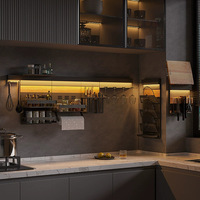 Unité de rangement modulaire facile à installer, support mural multifonctionnel pour la cuisine, pour les bouteilles d'assaisonnements