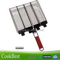 Portable En Acier Inoxydable Charbon De Bois Grill Fumeur Camping En Plein Air BBQ Accessoires Circulaire Légumineuses Barbecue Brochette De Stockage En Métal
