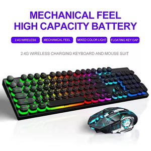 Vente flash - Clavier et souris sans fil rechargeables VONN TF380 pour jeux - Clavier rétroéclairé 6D - Souris - Ensemble 2 en 1 pour les joueurs - Product Image 4