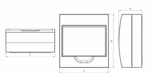 TMSM New Merlin Gerin Surface Installation Series Not flame-retardant TMSM-S-36Way Distribution box - Product Image 2