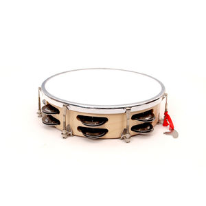 <span class=keywords><strong>Tambourin</strong></span> à jingles double couche réglable pour enfants, en contreplaqué et peau de mouton, avec chambre en bois de bouleau - Product Image 3