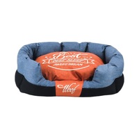Lits pour animaux de compagnie avec coussin amovible et lavable, nettoyage facile, lits pour chats, motif uni, coton confortable, lit surélevé de luxe