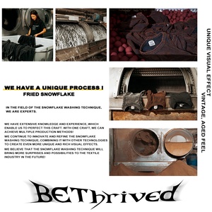 Áo thun in tùy chỉnh, giặt acid, dáng rộng, chất dày, in trơn, kiểu cũ, thêu, vintage, size lớn, phong cách đường phố, mã B - Product Image 6