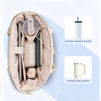 Sac fourre-tout matelassé Wandering Nature avec porte-gobelet isotherme, compartiment rembourré pour ordinateur portable et pochette pour trolley, idéal pour infirmières, femmes, voyages et travail