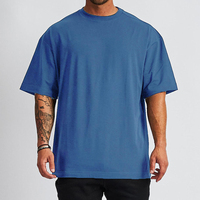 Alta calidad 100% algodón peso pesado 240gsm camiseta de gran tamaño para hombres logotipo personalizado liso Color sólido Unisex Pro Club camisetas