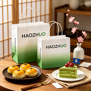 All-in-One Sustainable Food Grade Bakery Takeaway Packaging Solution Eco-Friendly White Kraft Paper <b>Bag</b> for Bakery Dessert Set - Product Image 3