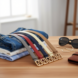 Cintura Atacado con fibbia quadrata da 4 cm in PU con dettagli dorati per donna e uomo, stile casual - Product Image 2