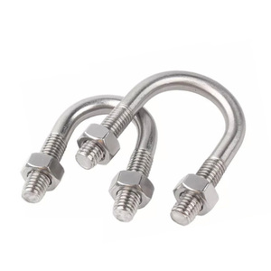 Boulon en U en acier inoxydable 304 avec écrous, fixation par boulon en U pour l'installation de tuyaux, accessoires de quincaillerie - Product Image 3