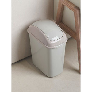 5 L rettangolare Open Top Swing bidone della spazzatura con pedale a pedale PP materiale pattumiera per casa e ufficio bagno cucina Hotel uso di conservazione - Product Image 1