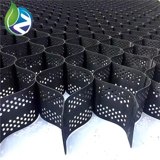 Road construction Hdpe green roof system grass grid plastic geocell
