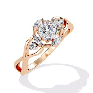 แหวนเพชรทรงมาร์คีส์เพลทท์ ลาบ-โกรว์น ไดมอนด์ 14k, 18k ทองคำแท้ ผลิตตามสั่งในสีโรสโกลด์, ยีลโกลด์, ไวท์โกลด์ - Product Image 6