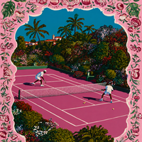 Tapis de Mahjong Américain Thème Tennis Personnalisé, Housse de Table en Acrylique Antidérapante, Imperméable, Pliable et Portable pour Jeux de Divertissement