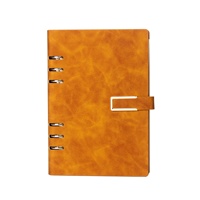 Carnet de notes d'affaire A5 à anneaux personnalisé Vente en gros Haute apparence Cuir PU Carnet de réunion Carnet de notes magnétique personnalisé