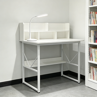 Bureau d'ordinateur multifonctionnel moderne au design minimaliste, avec panneau en bois épais, rangement personnalisable, durable et peu encombrant