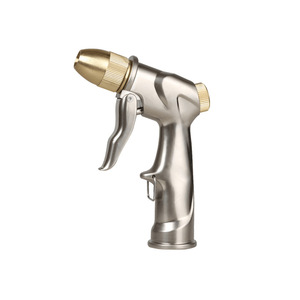 Pistolet à eau en laiton pour lavage de voiture 14x9.5x4cm, buse en cuivre, haute pression manuelle, pour lavage de voiture domestique, arrosage de plantes, rinçage de sols - Product Image 2