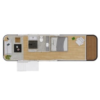 Mini-maison conteneur préfabriquée, maison capsule spatiale