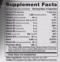 Capsules de biotine antioxydante de qualité supérieure OEM/ODM pour les soins des cheveux, de la peau et des ongles - Complément alimentaire à base de plantes avec dose personnalisable