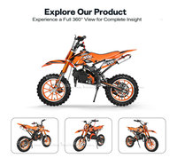 Vente en gros de motos à essence pour enfants de 49 cm3 à deux temps, mini moto tout-terrain, petite moto à essence