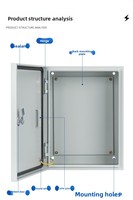 Boîte de commande en acier au carbone anti-corrosion, armoire intelligente pour compteurs, pour systèmes d'énergie solaire