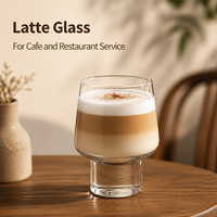 Gobelet en verre trempé OEM ODM, résistant au micro-ondes, transparent, pour café, restaurant, 160-360 mL