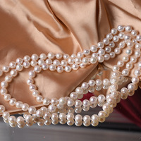 Vente chaude collier de perles d'eau douce naturelles pour femmes accessoires pour filles frais et élégant