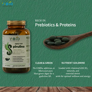 OEM/ODM gençlik yüksek Protein 65% içerik ince öğütülmüş Spirulina tabletler 600 adet/şişe bellek uyku demir magnezyum geliştirmek - Product Image 5