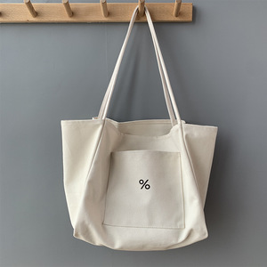 Sac en toile unique et nouveau pour femmes, style européen, simple, grande capacité, adapté aux étudiants, tissu épaissi, été <span class=keywords><strong>2022</strong></span> - Product Image 6