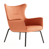 Fauteuil d'appoint confortable à dossier haut pour la maison, le bureau ou la bibliothèque, avec structure en acier et mousse moulée, design ergonomique
