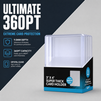 Porte-cartes de visite professionnel Elite 360PT Ultra Depth Top Loaders 3x4 pouces pour la protection des cartes de visite professionnelles, robuste