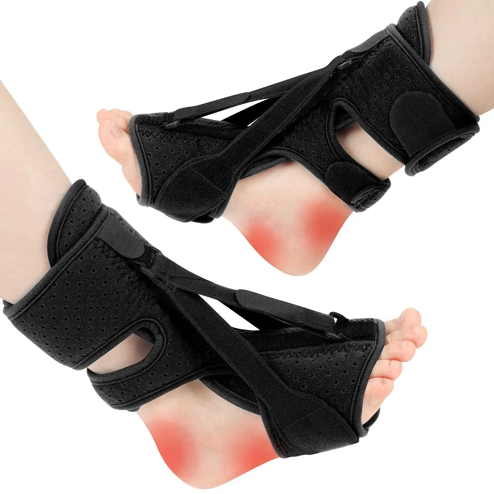 Einstellbare Plantarfasziitis Nacht-Splint-Knöchelbandage für Fuß Orthose Fußschmerzlinderung passende Bogenunterlage