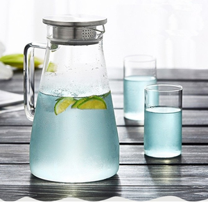 Pichet à thé glacé avec couvercle, 2.0 l, 68 onces, vendu avec <span class=keywords><strong>carafe</strong></span> à eau chaude et froide, pour thé glacé, lait, jus de boissons, carpe - Product Image 2