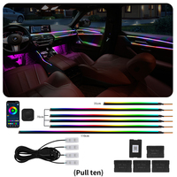 Symphony RGB LED Lumière ambiante pour voitures 18 1 Lampe d'ambiance à fibre optique avec contrôle APP Décoration intérieure arc-en-ciel
