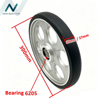 Galet de guidage d'ascenseur haute vitesse D300x38/27 mm avec roulement 6205ZV pour pièces de rechange d'ascenseur RG300 KM390522G01