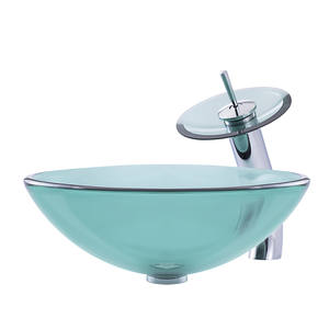 <span class=keywords><strong>Lavabo</strong></span> de Vidrio Transparente Color <span class=keywords><strong>Verde</strong></span> AQ1002 - Product Image 2