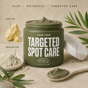 Crème de Soin Localisée Anti-Imperfections au Thé de Bentonite Riche en Soufre, Absorbe l'Excès d'Huile, Lisse les Zones Rugueuses, Confort Cutané, Marque Privée - Product Image 4