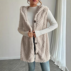 Commerce transfrontalier européen et américain, veste pour femme en denim vintage uni double face, respirante, à col mandarin et à capuche - Product Image 4