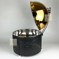 Nieuwe design zwarte 8L roestvrijstalen chafing dish met geperforeerd frame voor hotelbuffet, bruiloft, catering en voedselverwarming